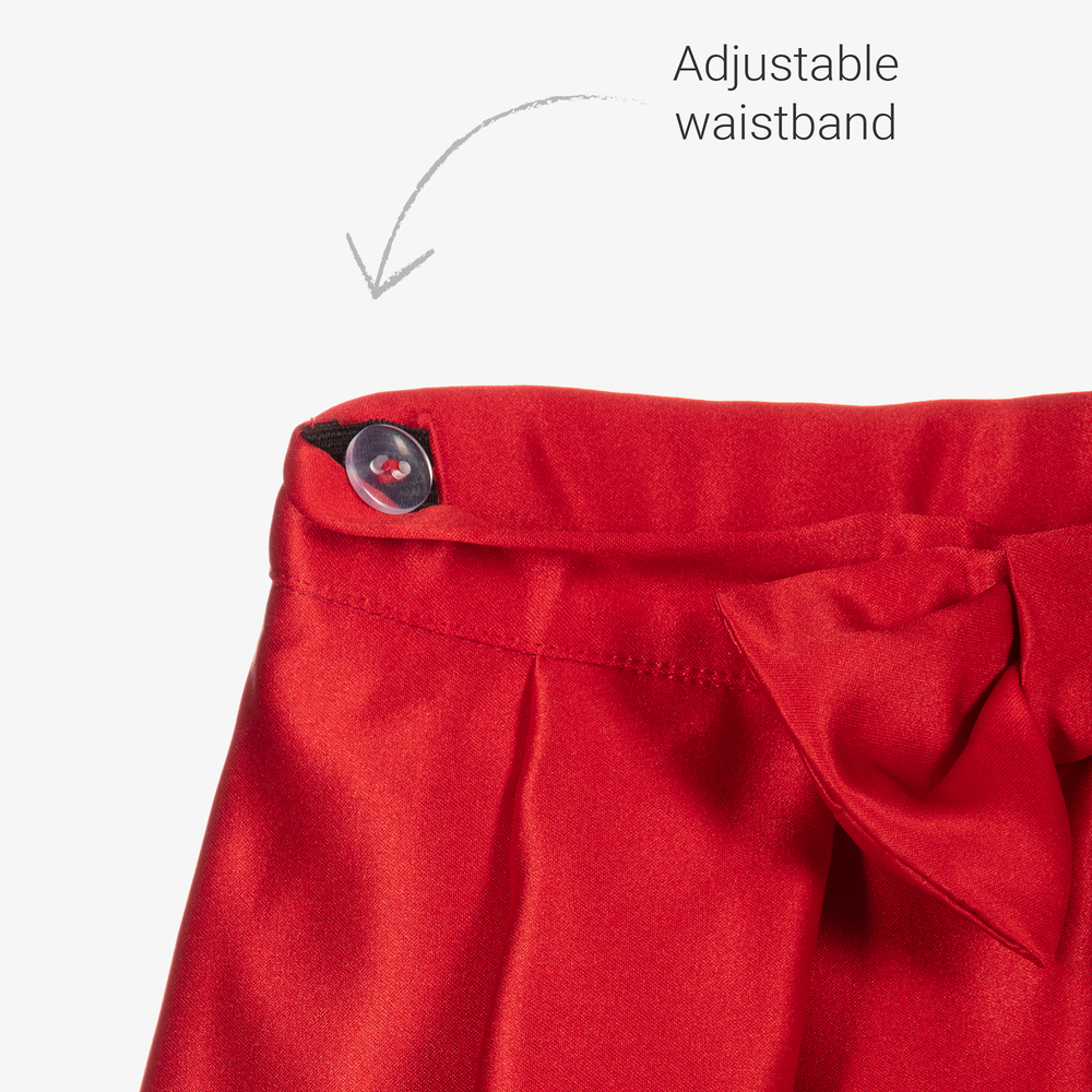 Patachou-Girls Red Satin Skirt | Childrensalon Outlet