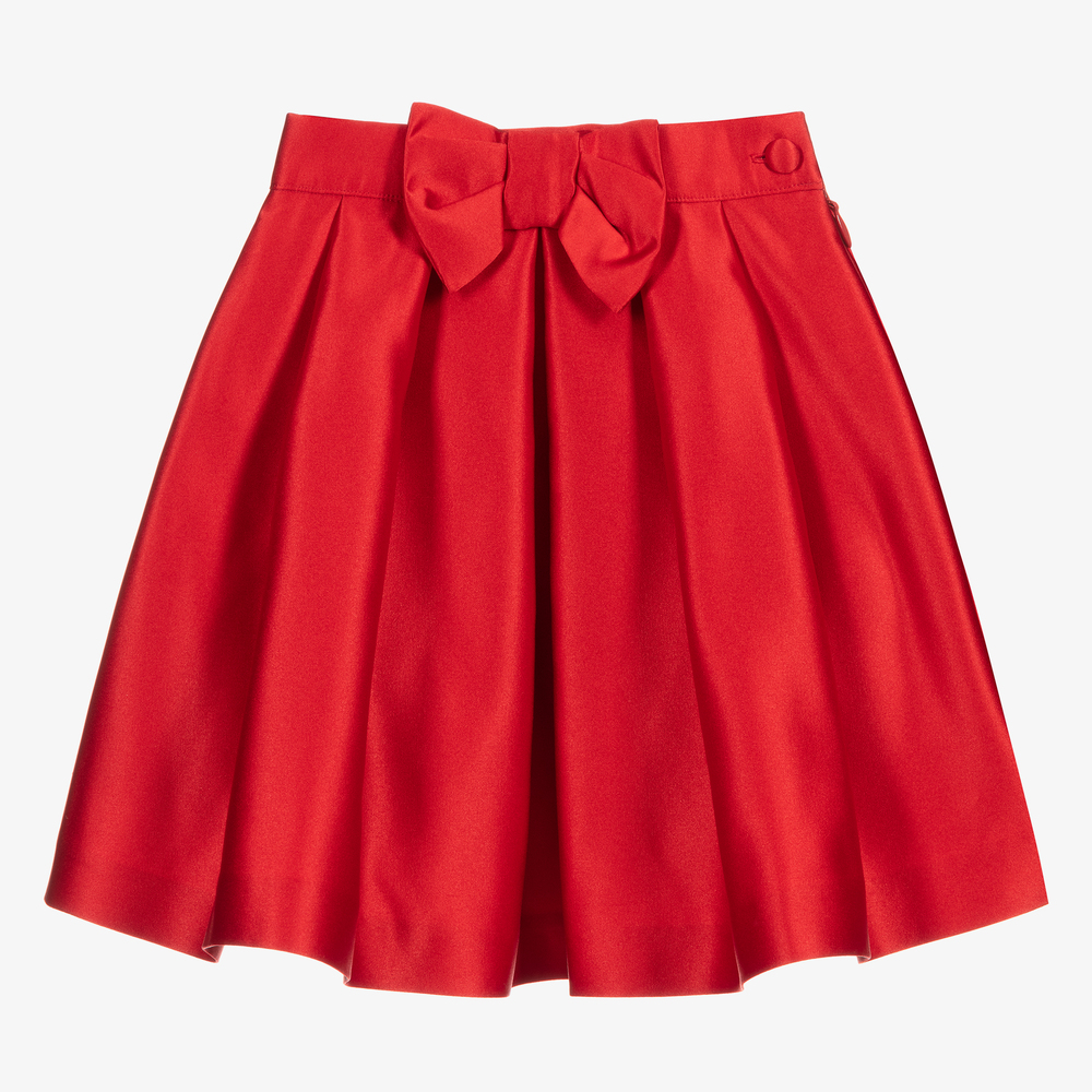 Patachou - Girls Red Satin Skirt | Childrensalon