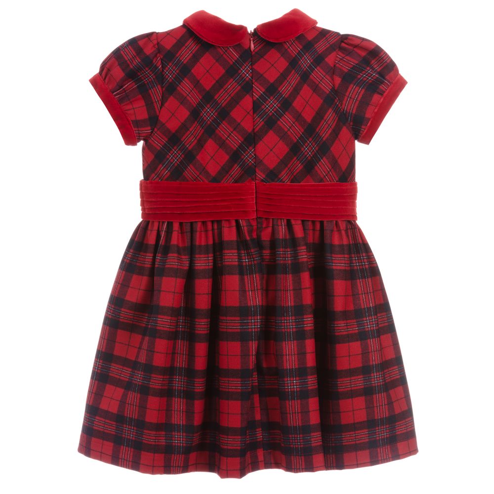Patachou-Girls Red Tartan Dress | Childrensalon Outlet