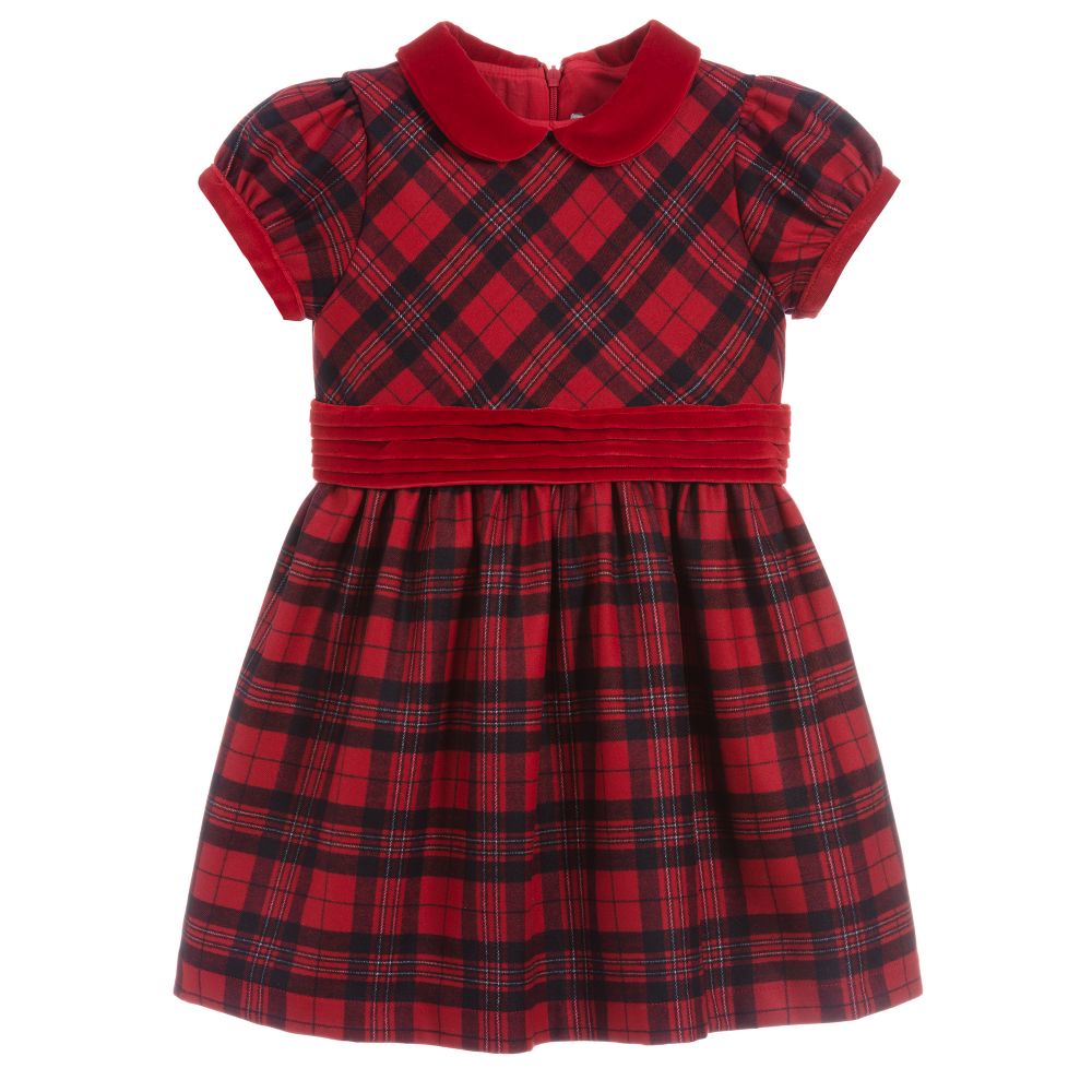 Patachou - Robe écossaise rouge Fille | Childrensalon