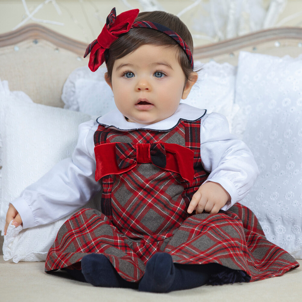 Tartan baby shop girl outfit