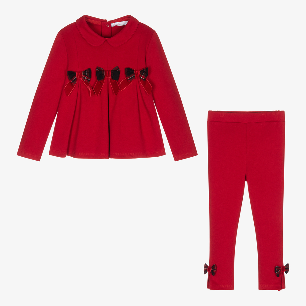 Patachou-Girls Red Top & Leggings Set | Childrensalon Outlet