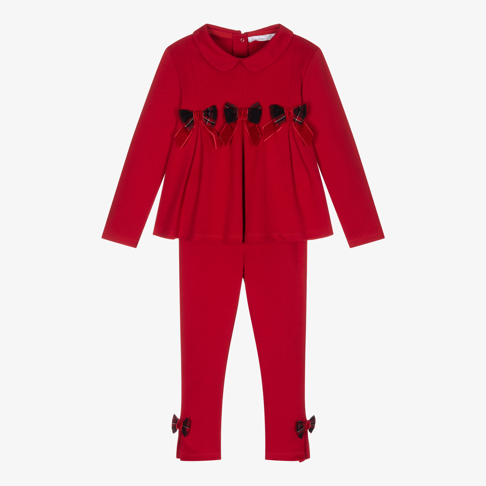 Patachou-Girls Red Top & Leggings Set | Childrensalon Outlet