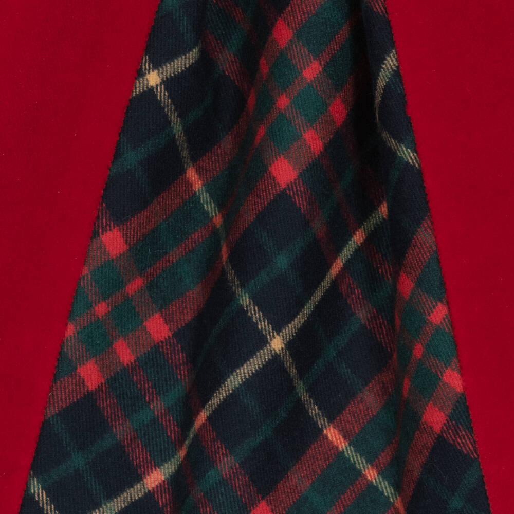 Patachou-فستان تارتان قطن مخمل لون أحمر | Childrensalon Outlet