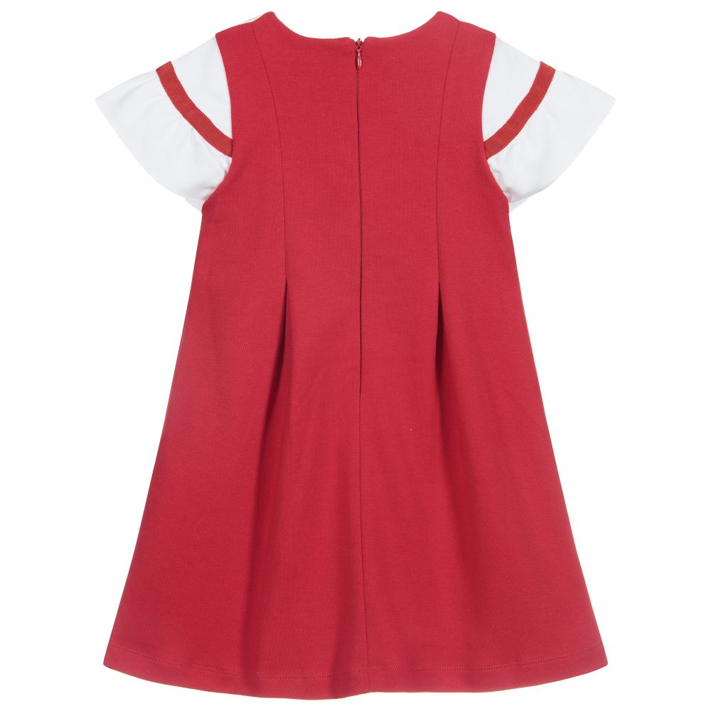 Patachou-Girls Red & White Dress | Childrensalon Outlet
