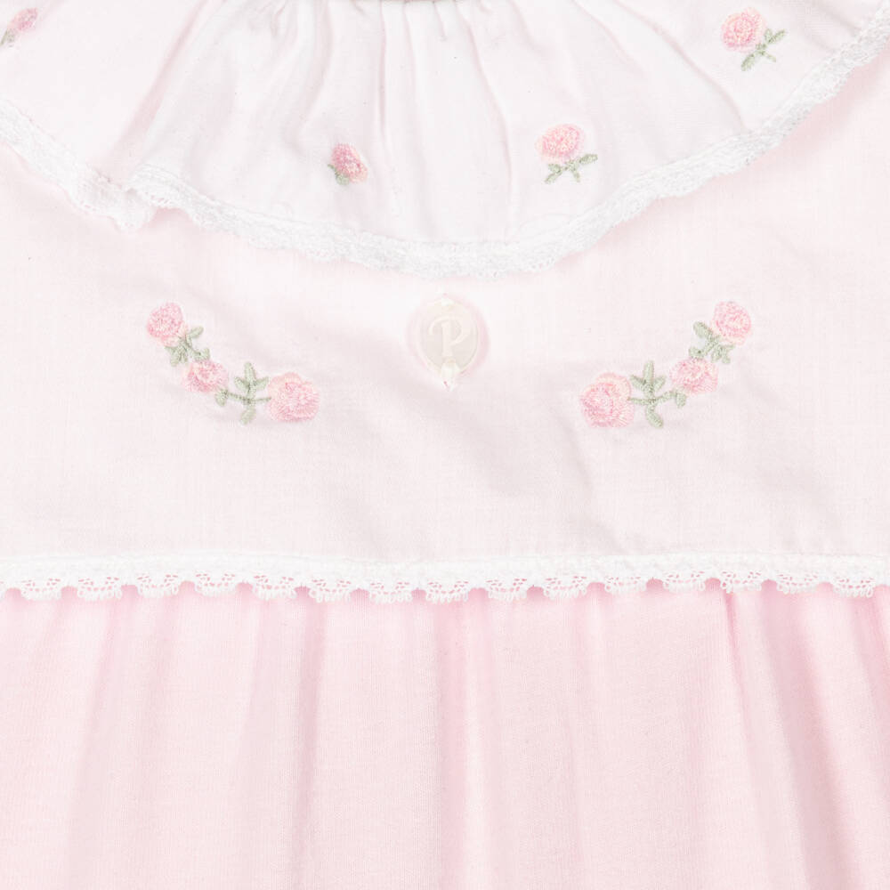 Patachou-Girls Rosy Cotton Playsuit | Childrensalon Outlet