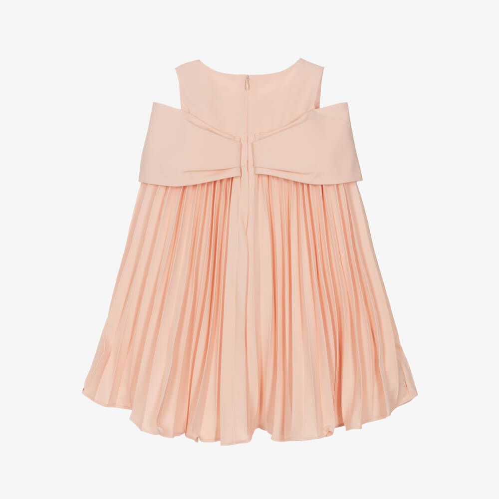 Patachou-فستان كريب وردي مطوي للبنات | Childrensalon Outlet