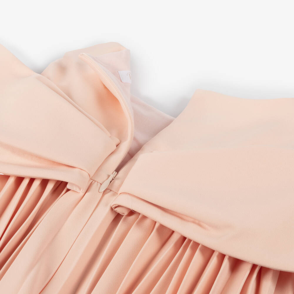 Patachou-فستان كريب وردي مطوي للبنات | Childrensalon Outlet