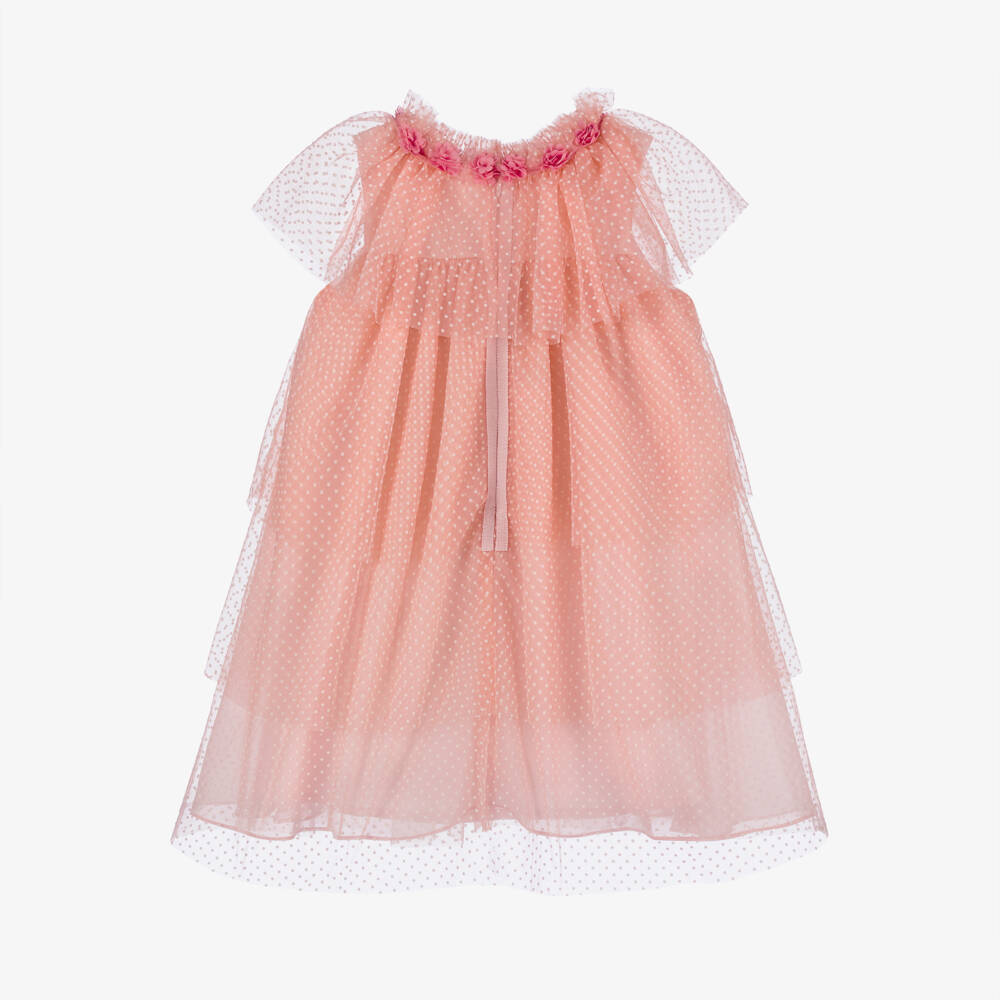 Patachou-Girls Rosy Dot Tulle Delight | Childrensalon Outlet