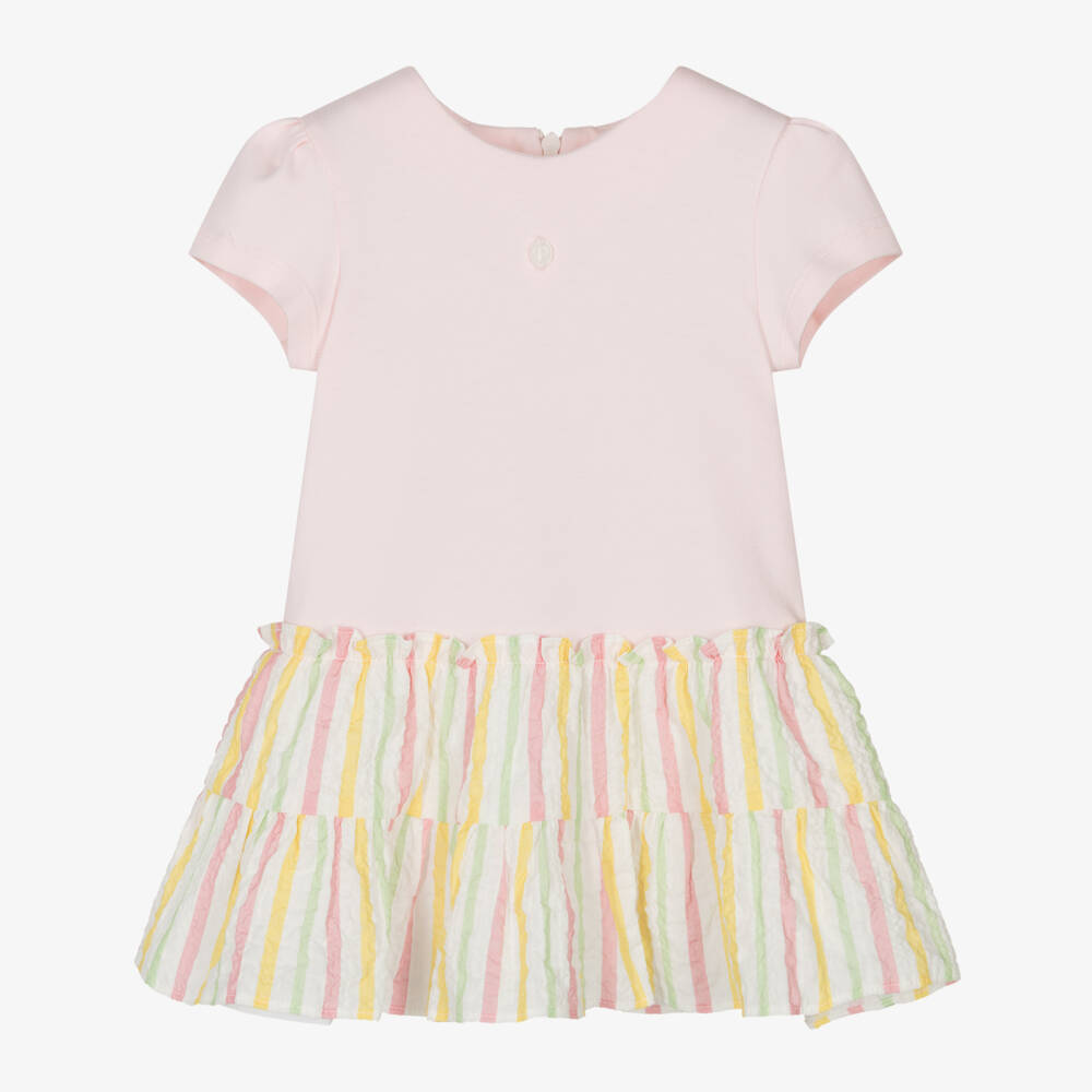 Patachou-Хлопковое платье в розовую полоску для девочек | Childrensalon Outlet