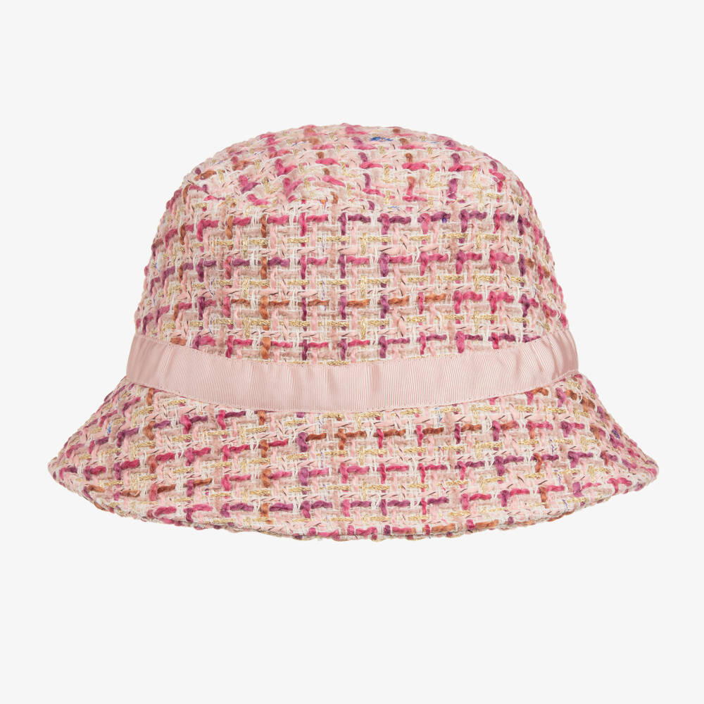 Patachou-Girls Rosy Tweed Sun Hat | Childrensalon Outlet