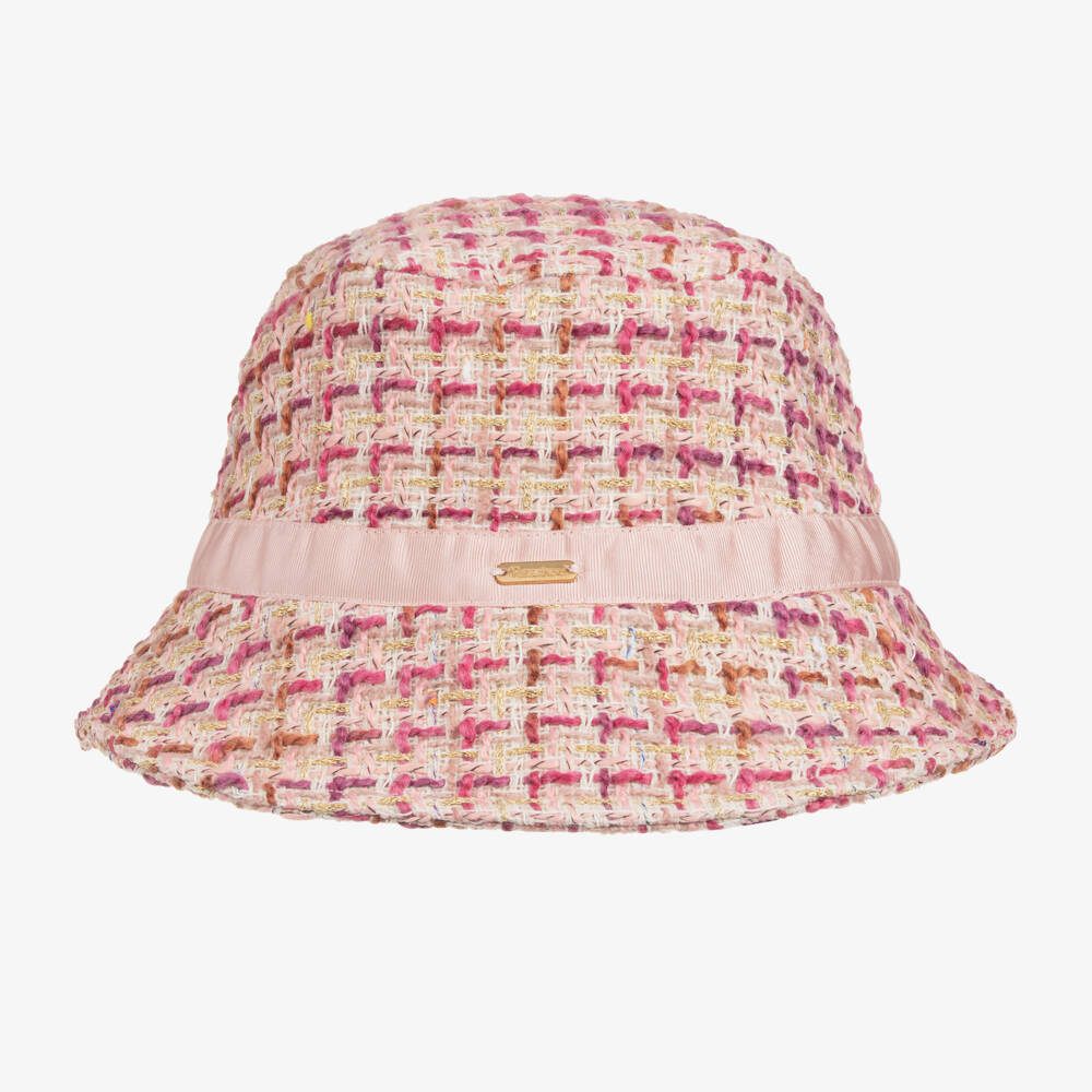 Patachou-Girls Rosy Tweed Sun Hat | Childrensalon Outlet