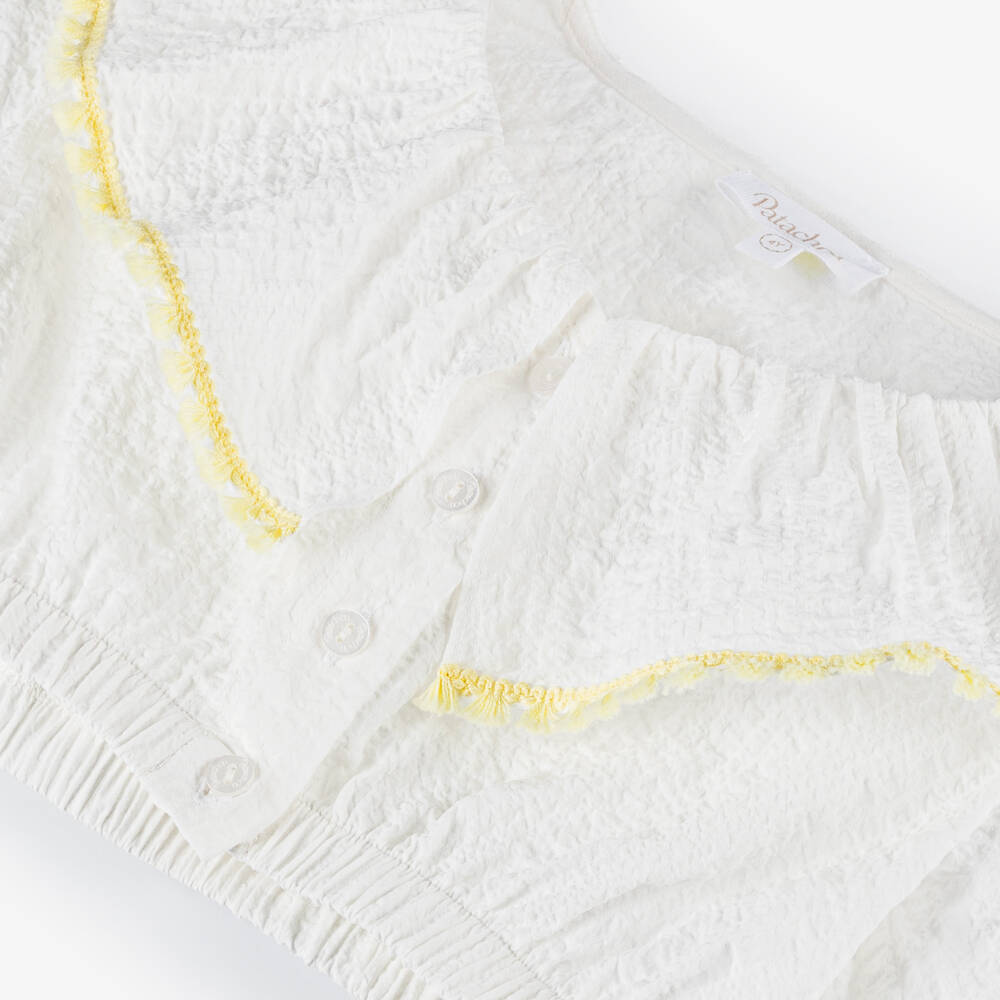 Patachou-Girls Seersucker Cotton Ensemble | Childrensalon Outlet