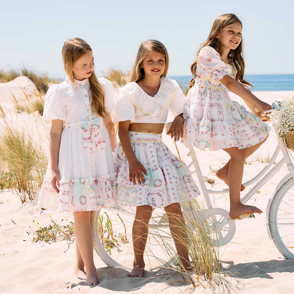 Patachou-Girls Seersucker Cotton Ensemble | Childrensalon Outlet
