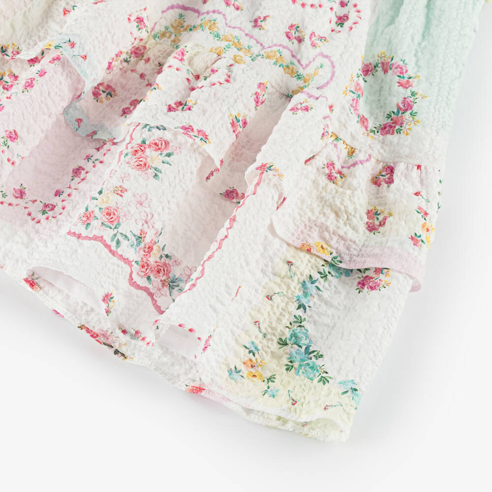 Patachou-Girls Seersucker Cotton Ensemble | Childrensalon Outlet