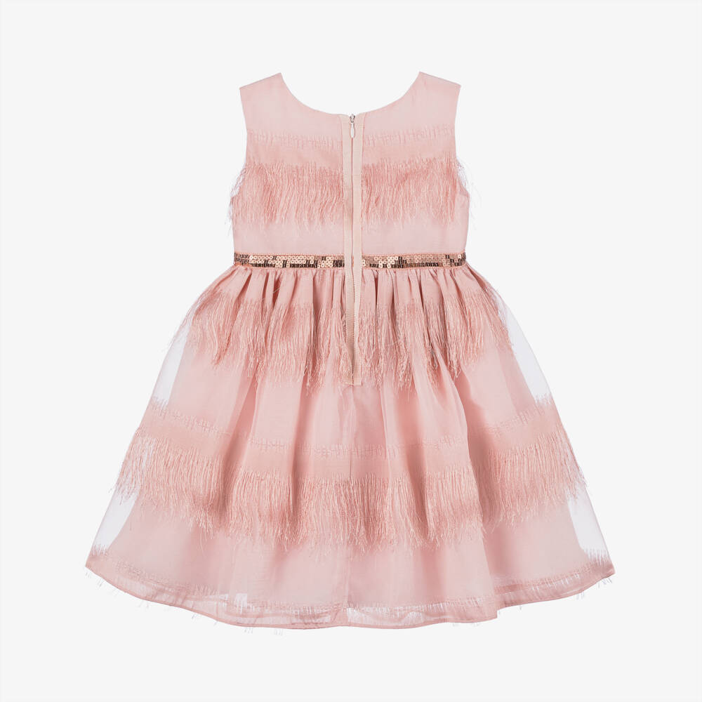 Patachou-فستان وردي لامع بشراشيب للبنات | Childrensalon Outlet