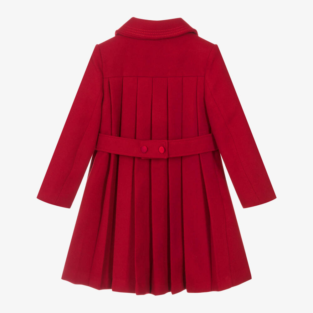 Patachou-Элегантное красное пальто из фетра для девочек | Childrensalon Outlet