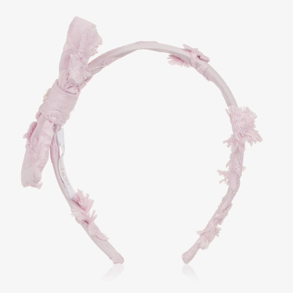Patachou-Girls Soft Lilac Bow Headband | Childrensalon Outlet