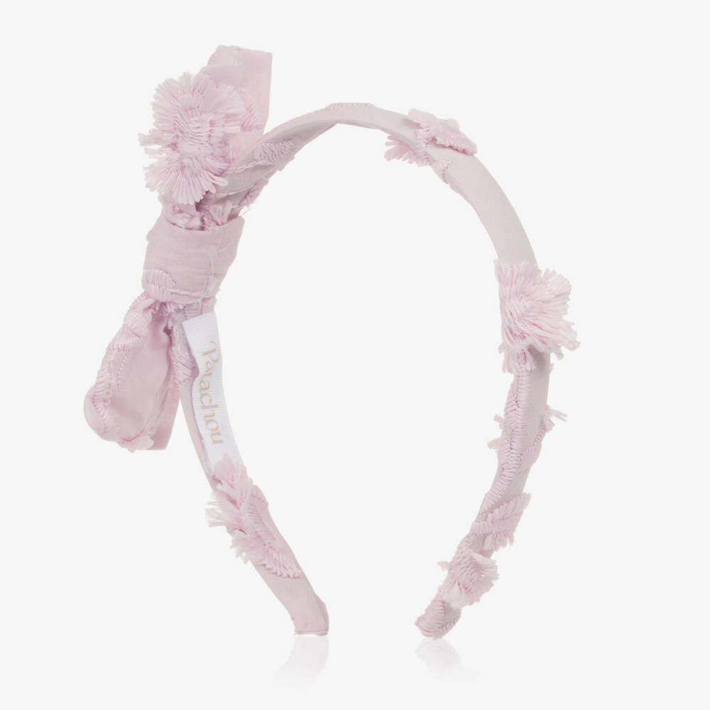Patachou-Girls Soft Lilac Bow Headband | Childrensalon Outlet