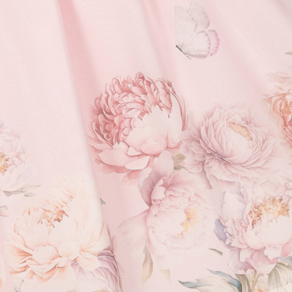Patachou-Girls Soft Pink Blossom Chiffon Dress | Childrensalon Outlet