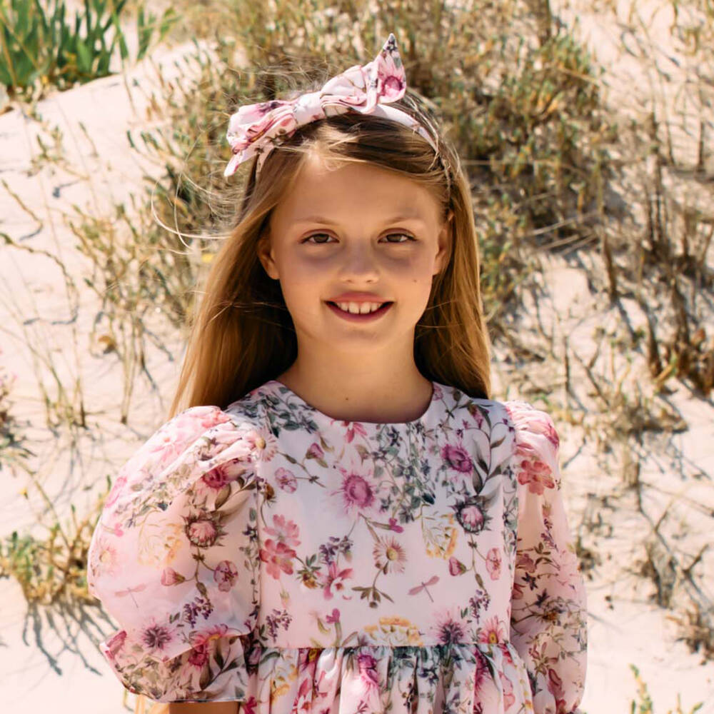 Patachou-Girls Soft Rose Floral Headband | Childrensalon Outlet