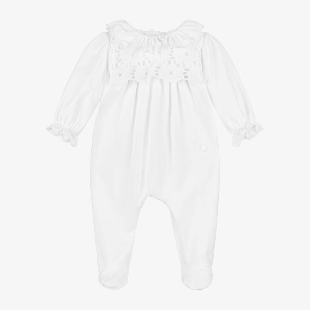 Patachou-Мягкий белый цветочный боди для девочек | Childrensalon Outlet