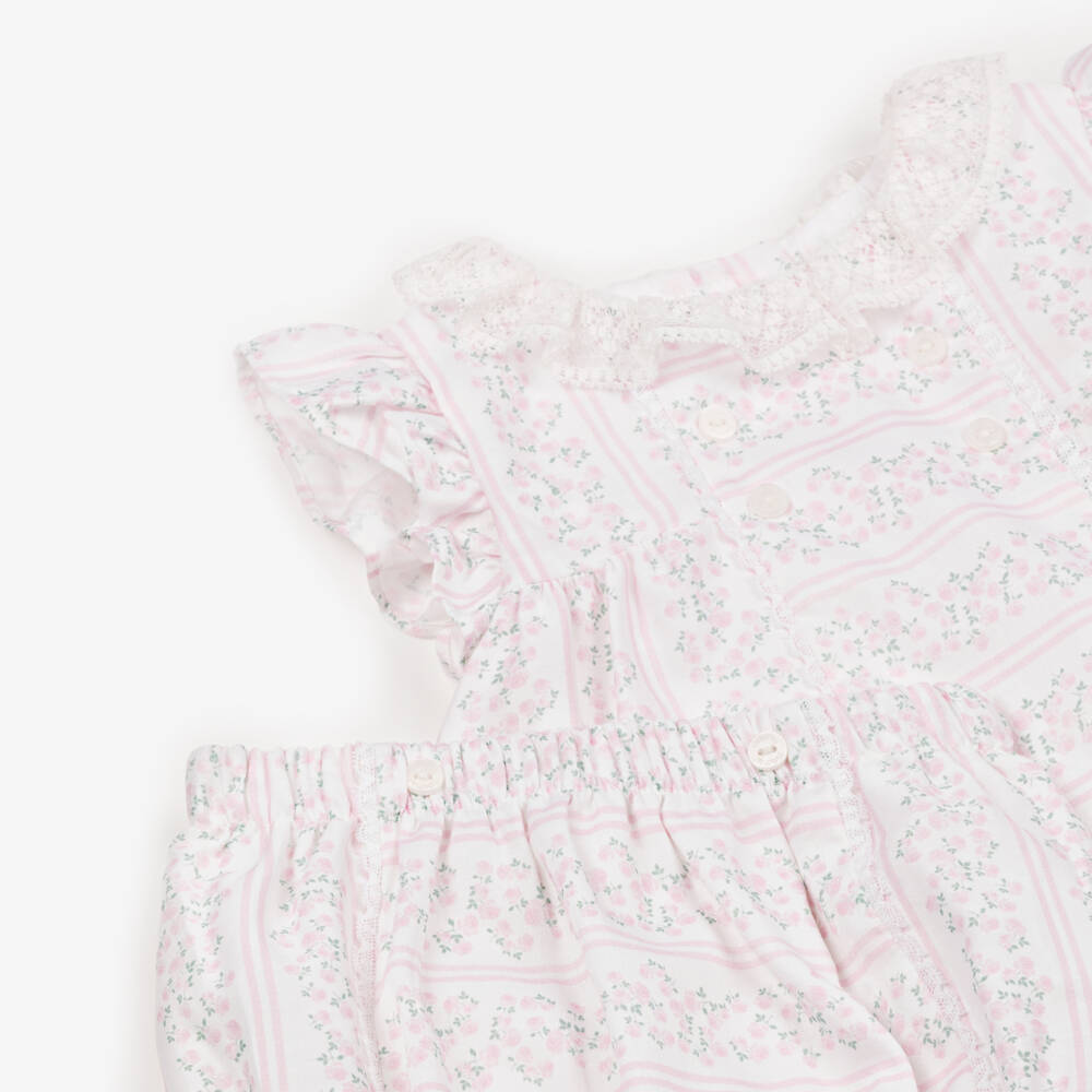 Patachou-Girls Soft White Floral Ensemble | Childrensalon Outlet