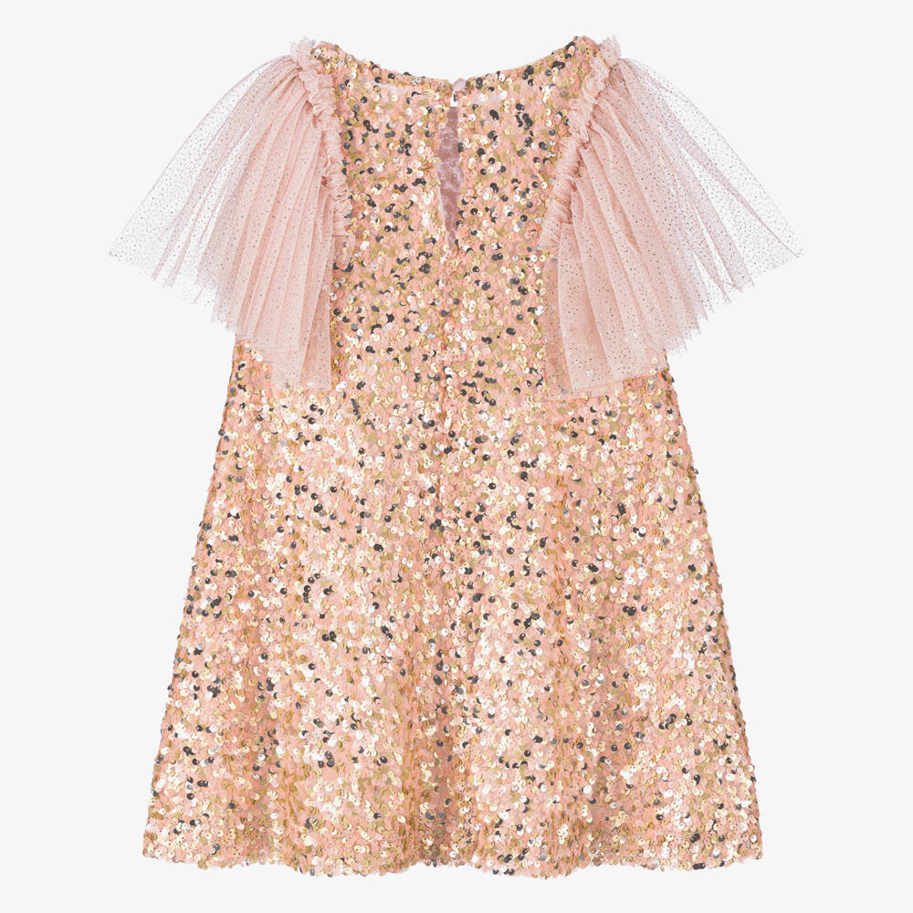 Patachou-Girls Sparkling Pink Tulle Gown | Childrensalon Outlet