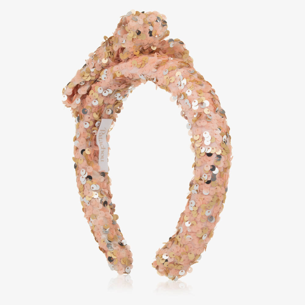 Patachou-Girls Sparkling Sequin Bow Headband | Childrensalon Outlet