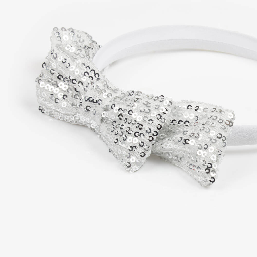 Patachou-Girls Sparkling Silver Sequin Headband | Childrensalon Outlet