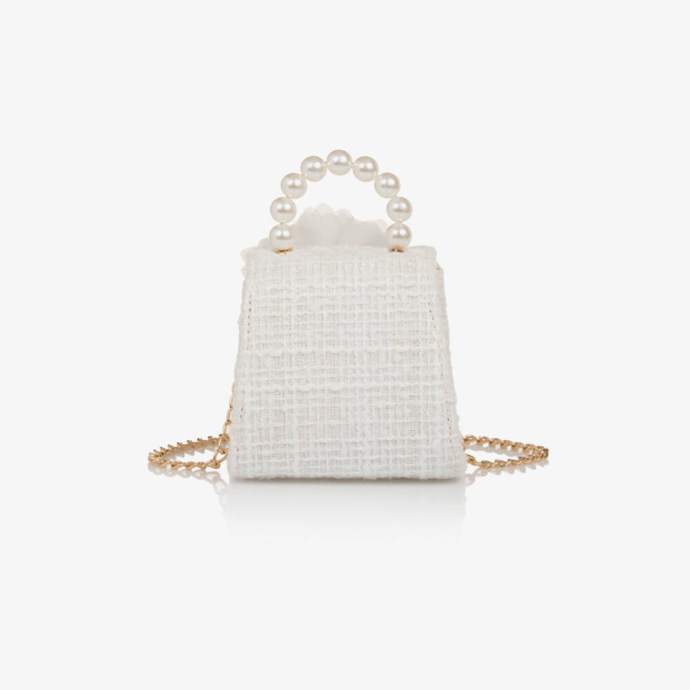 Patachou-Girls Sparkling Tweed Flower Bag | Childrensalon Outlet