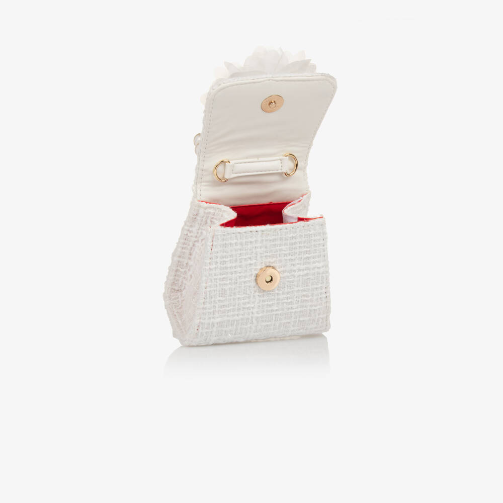 Patachou-Girls Sparkling Tweed Flower Bag | Childrensalon Outlet