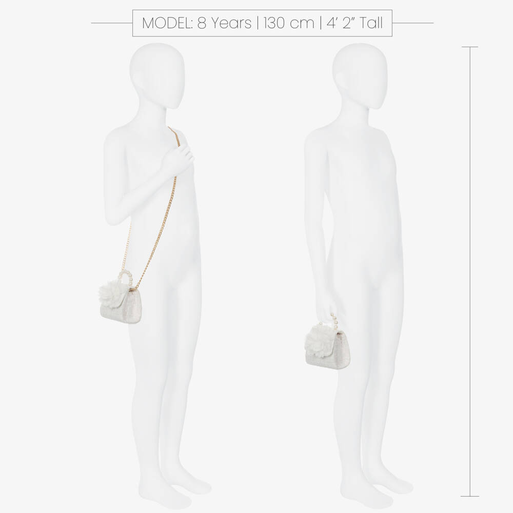 Patachou-Girls Sparkling Tweed Flower Bag | Childrensalon Outlet