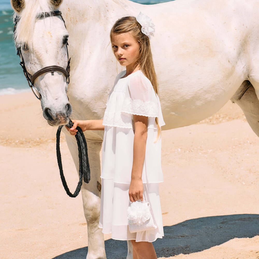 Patachou-Girls Sparkling Tweed Flower Bag | Childrensalon Outlet