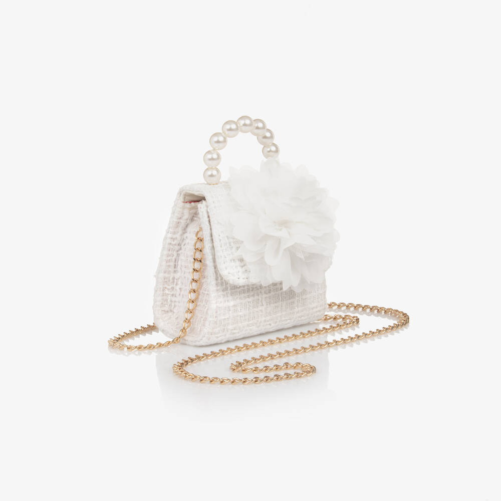Patachou-Girls Sparkling Tweed Flower Bag | Childrensalon Outlet