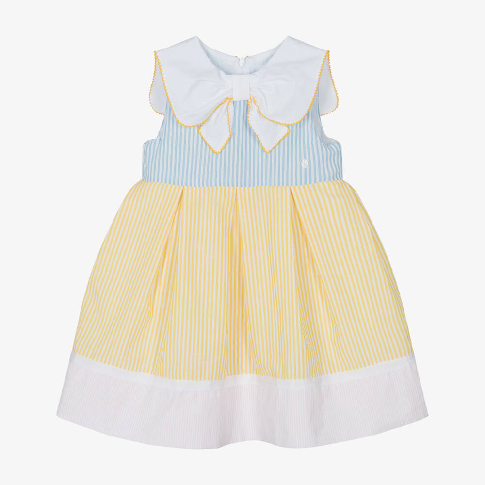 Patachou-Girls Sunny Striped Bow Dress | Childrensalon Outlet