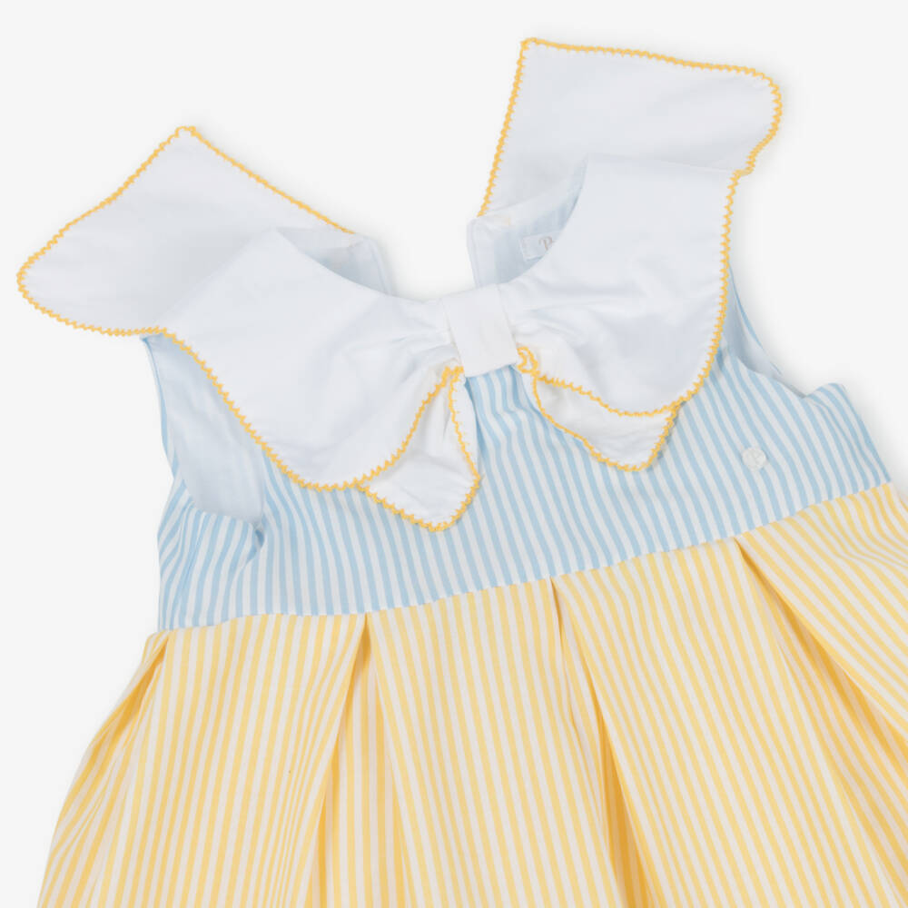 Patachou-Girls Sunny Striped Bow Dress | Childrensalon Outlet