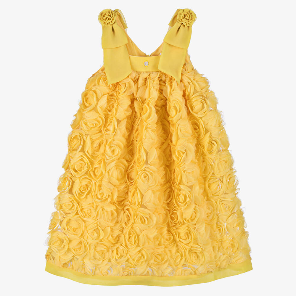 Patachou-Girls Sunshine 3D Floral Tulle Delight | Childrensalon Outlet