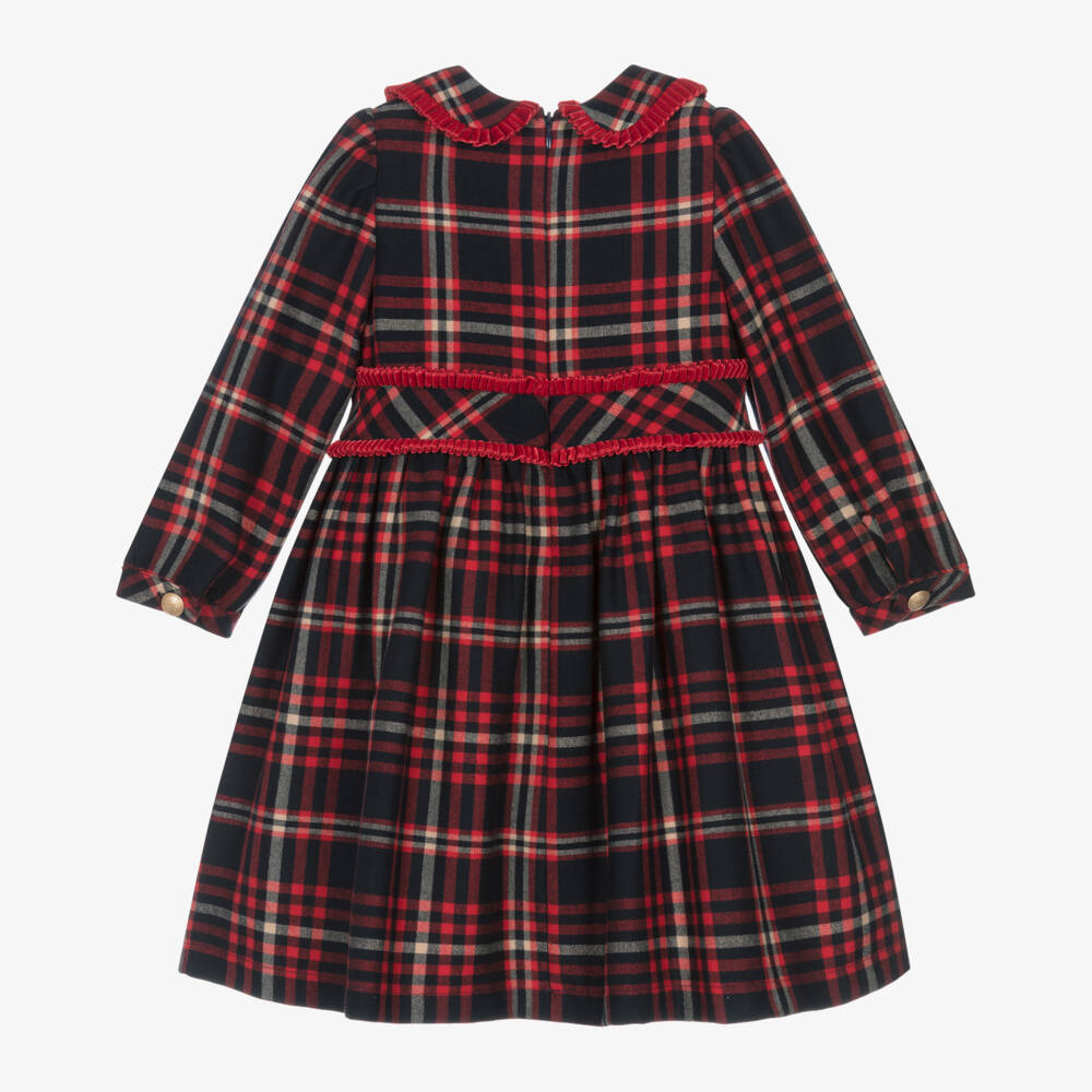 Patachou-Girls Tartan Long Sleeve Dress | Childrensalon Outlet