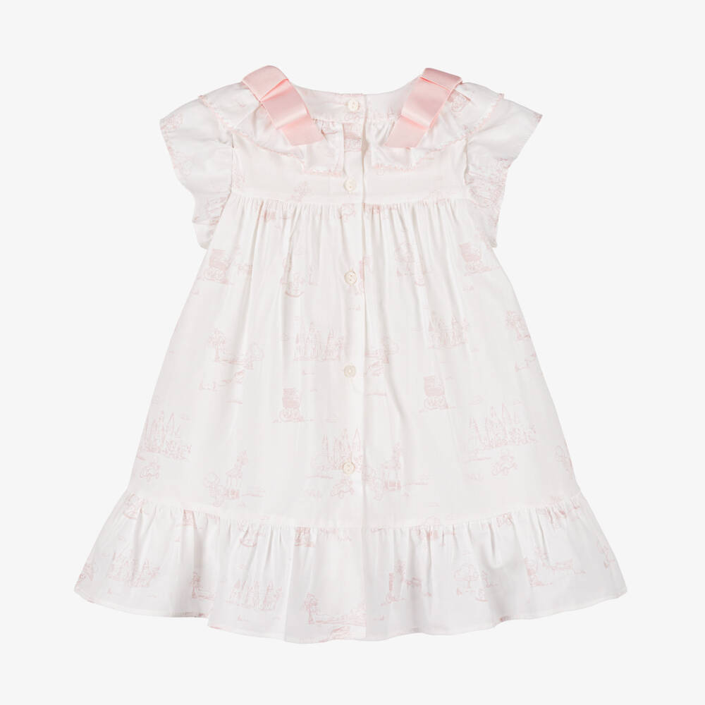 Patachou-Girls' Toile Print Pink Dress Delight | Childrensalon Outlet