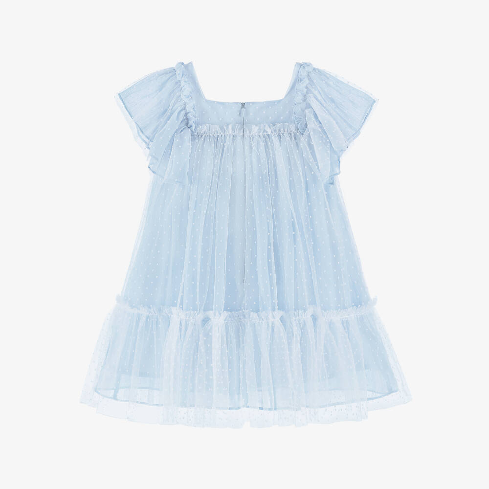 Patachou-Girls Tulle Delight Blue Dress | Childrensalon Outlet