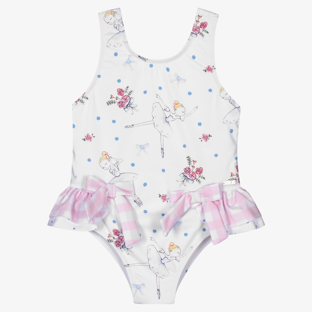 Patachou - Maillot de bain blanc Ballerine Fille | Childrensalon