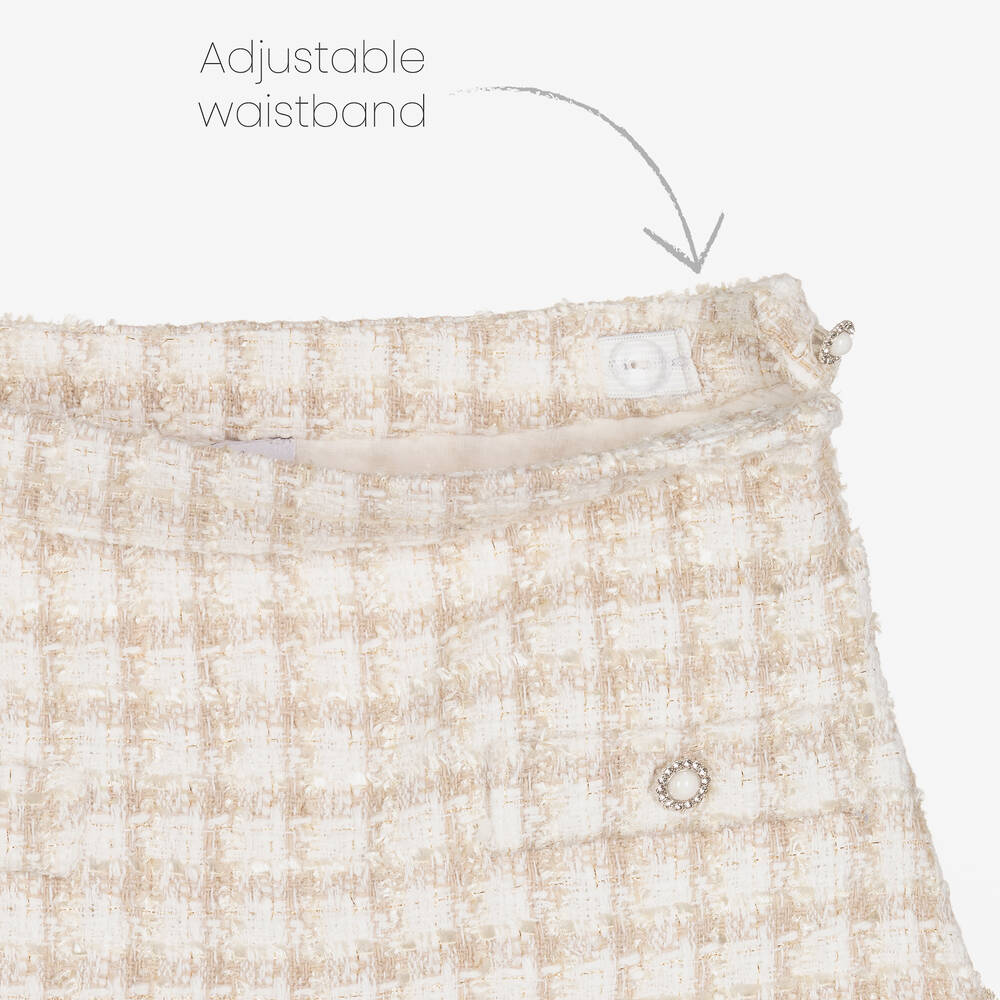 Beige hot sale tweed skirt