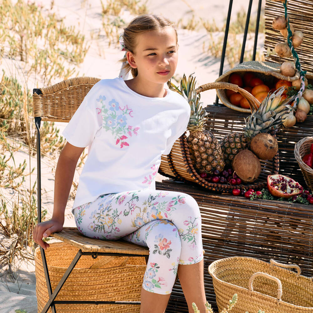 Patachou-Girls' White Butterfly Delight Ensemble | Childrensalon Outlet