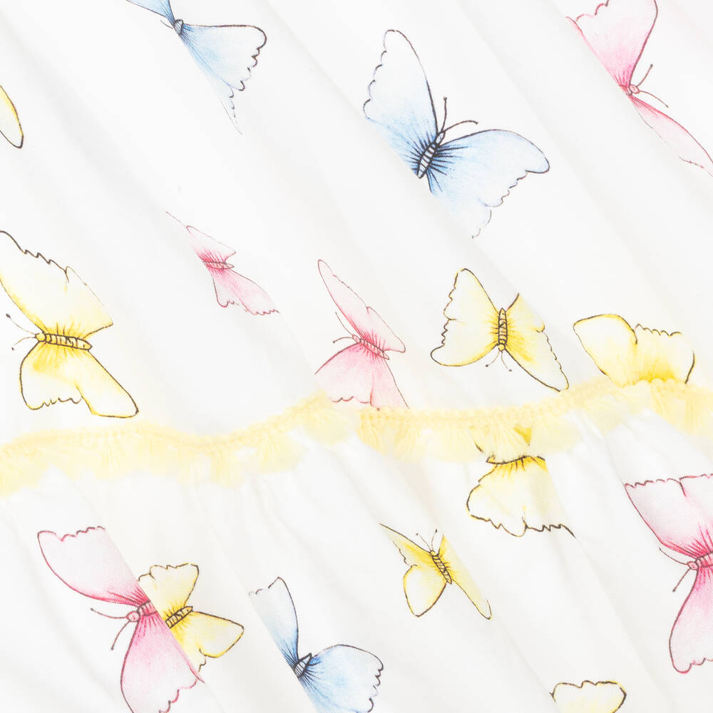 Patachou-فستان قطن بوبلين لون أبيض | Childrensalon Outlet