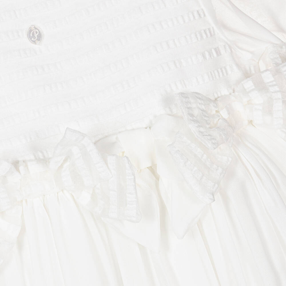 Patachou-Белое шифоновое платье для девочек | Childrensalon Outlet