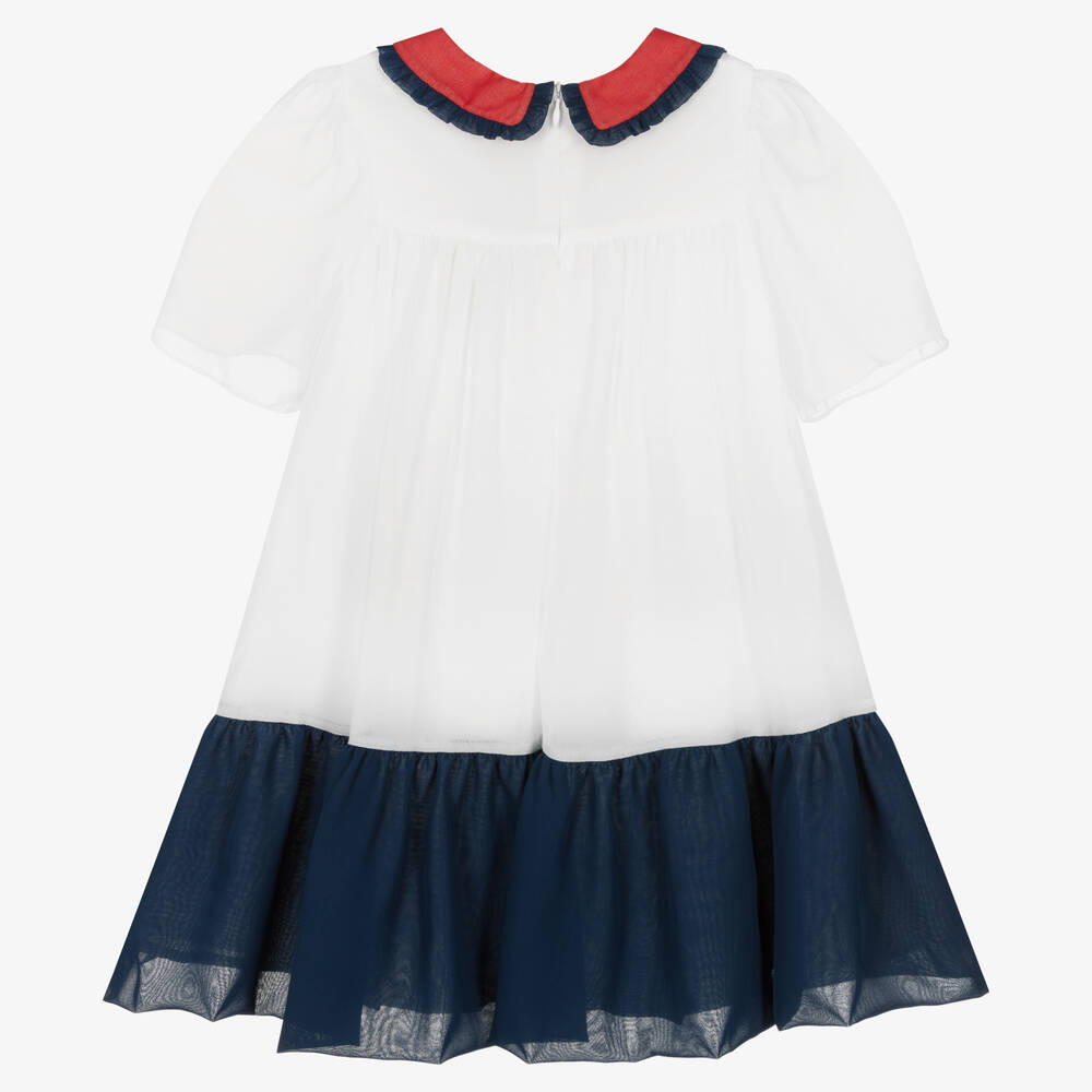 Patachou-Белое шифоновое платье для девочек | Childrensalon Outlet