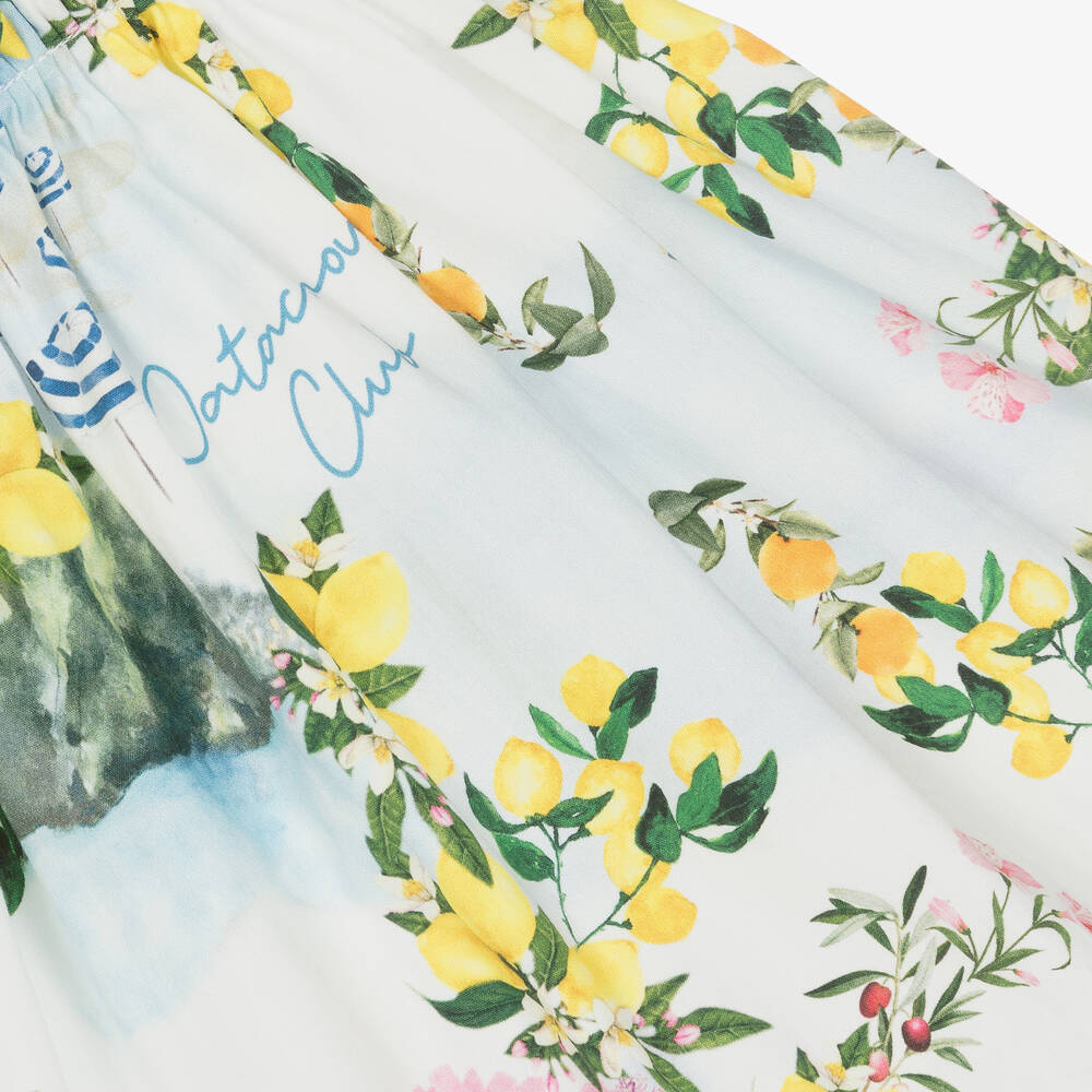 Patachou-Girls White Cotton Beach Club Skirt Set | Childrensalon Outlet