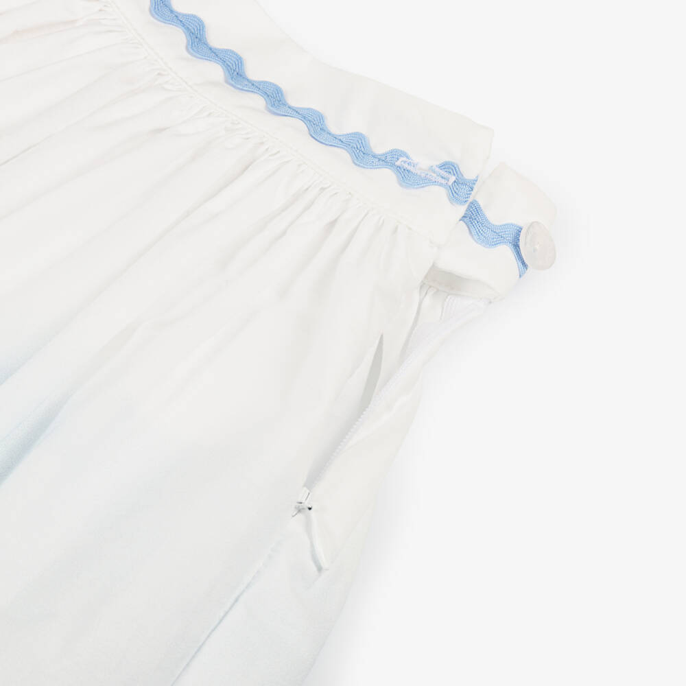 Patachou-Girls White Cotton Comporta Club Print Skirt Set | Childrensalon Outlet