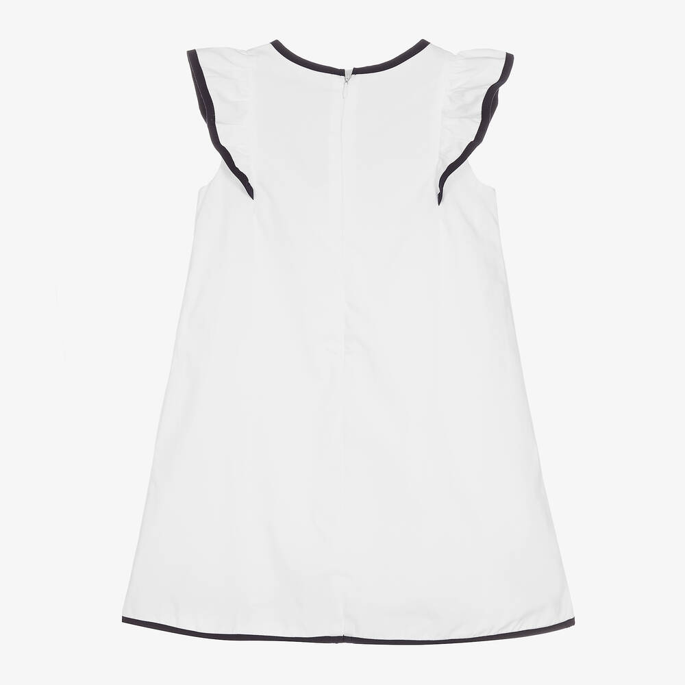 Patachou-Girls White Cotton Dress | Childrensalon Outlet